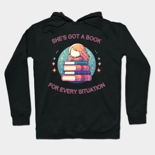 Kawaii Shes got a book for every situation Hoodie